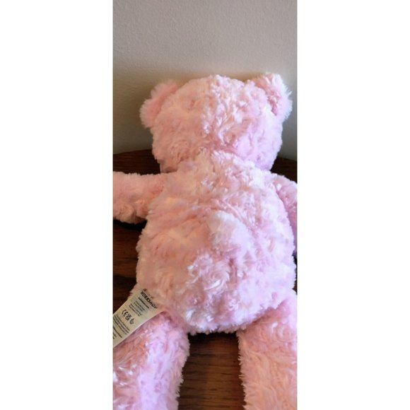 Build A Bear Heartbeat Plush Bear Pink 17” Blue Eyes - Picture 4 of 7